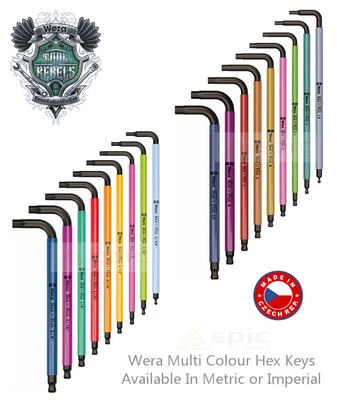 Wera Hex-Plus Multi Colour Ball-End Hex Allen Key Metric or Imperial Choose Size