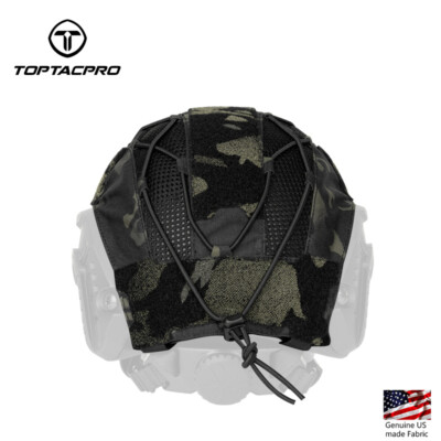 TOPTACPRO Tactical Helmet Cover for FAST Original Camo Headwear Hunting Airsoft