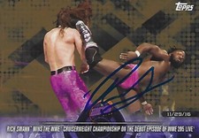 Rich Swann Signed 2018 Topps WWE Road to Wrestlemania Bronze Card #50 Autograph