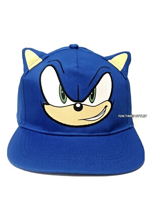 Sega Sonic The Hedgehog 3D Baseball Cap Youth Men Blue Strapback Hat Video Gamer