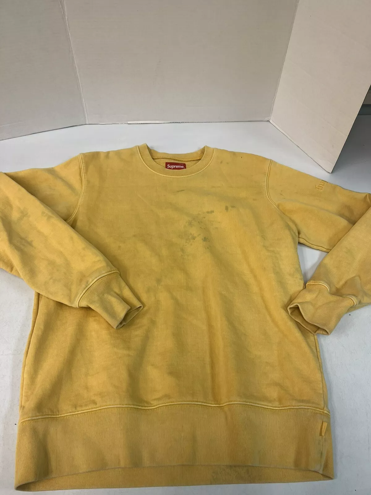 Crewneck jaune Supreme taille M d'occasion