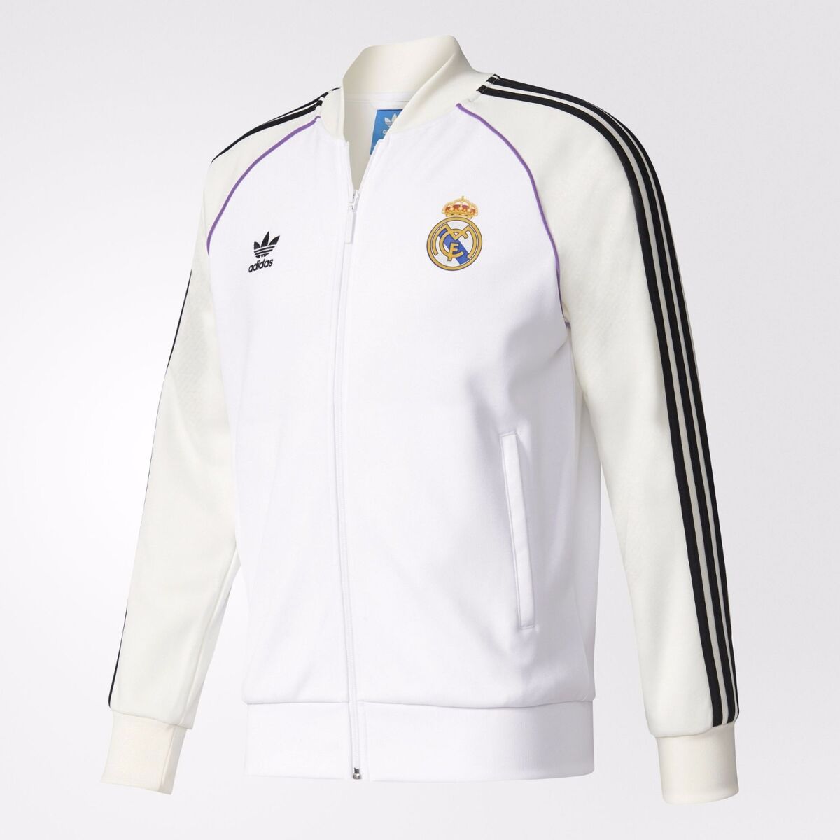 ADIDAS ORIGINALS REAL MADRID TRACK JACKET White/Black | eBay ADIDAS ORIGINALS REAL MADRID TRACK JACKET White/Black | eBay