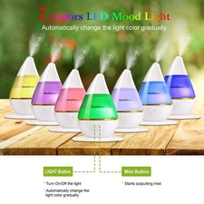 7 Color LED Ultrasonic Air Humidifier Purifier Aroma Diffuser Aromatherapy US