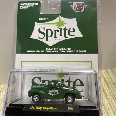 M2 Machines Coca Cola Release A12: 1/64 Sprite 1941 Willys Coupe Gasser