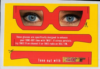 V04477 Australia Avant Card #4477 Tune out with Twix Chocolate postcard