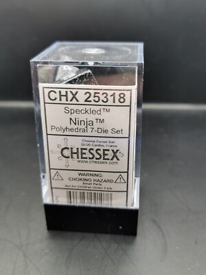 Chessex Speckled Ninja Polyhedral 7-Dice Boxed Set CHX25318