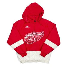 Vtg Rare Detroit Redwings Apex One Jersey Jacket Mens Medium 