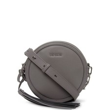 Image of Superb New Ted Baker Errinn Circle Leather Cross Body Bag Grey Silver hardware