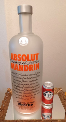 Absolut  Vodka MANDRIN Empty bottle Collectors BAR MAN CAVE HUGE DISPLAY FACTICE