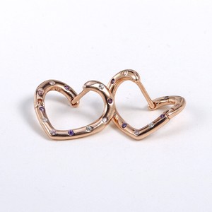 hoop pandora earrings rose gold cartilage hearts genuine