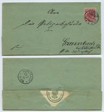 115553 - Mi.Nr. 47 - Faltbrief - Bautzen 22.2.1895 - Geldstrafe wegen N&ouml;thigung