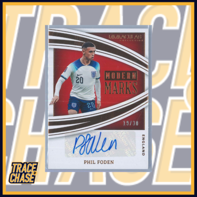 2022-23 Panini Immaculate Soccer Phil Foden Modern Marks Autograph 