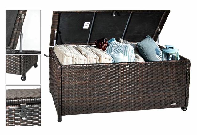 Garten Terrasse Mobel Garten Aufbewahrungsbox Xxl Auflagenbox Kissen Box Truhe Kiste Mit Rollen 350 L Garten Terrasse Auflagenboxen Asv Steinach De