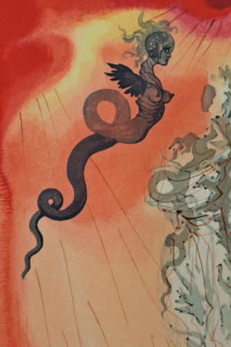 Salvador Dalí : Hell 21, Devil Black, Original Engraving, 1960, Divine Comedy - Picture 5 of 9