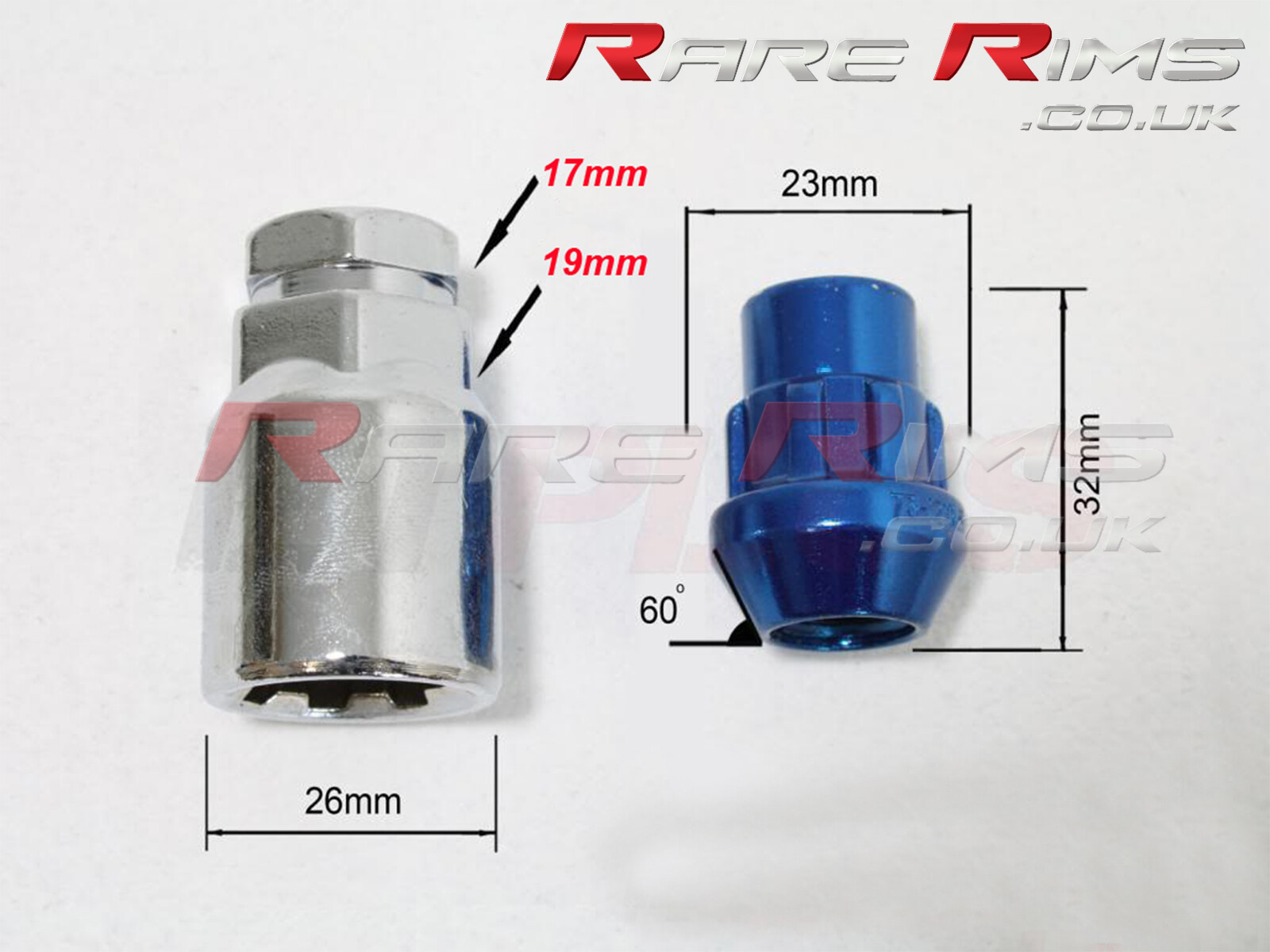 4x Chrome Locking Wheel Nuts M12x1.5 Fits Mitsubishi FTO Galant GTO