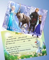 12 Einladungskarten & 12 UmschläGe FüR Geburtstag Frozen Die EisköNigin ( 75 )