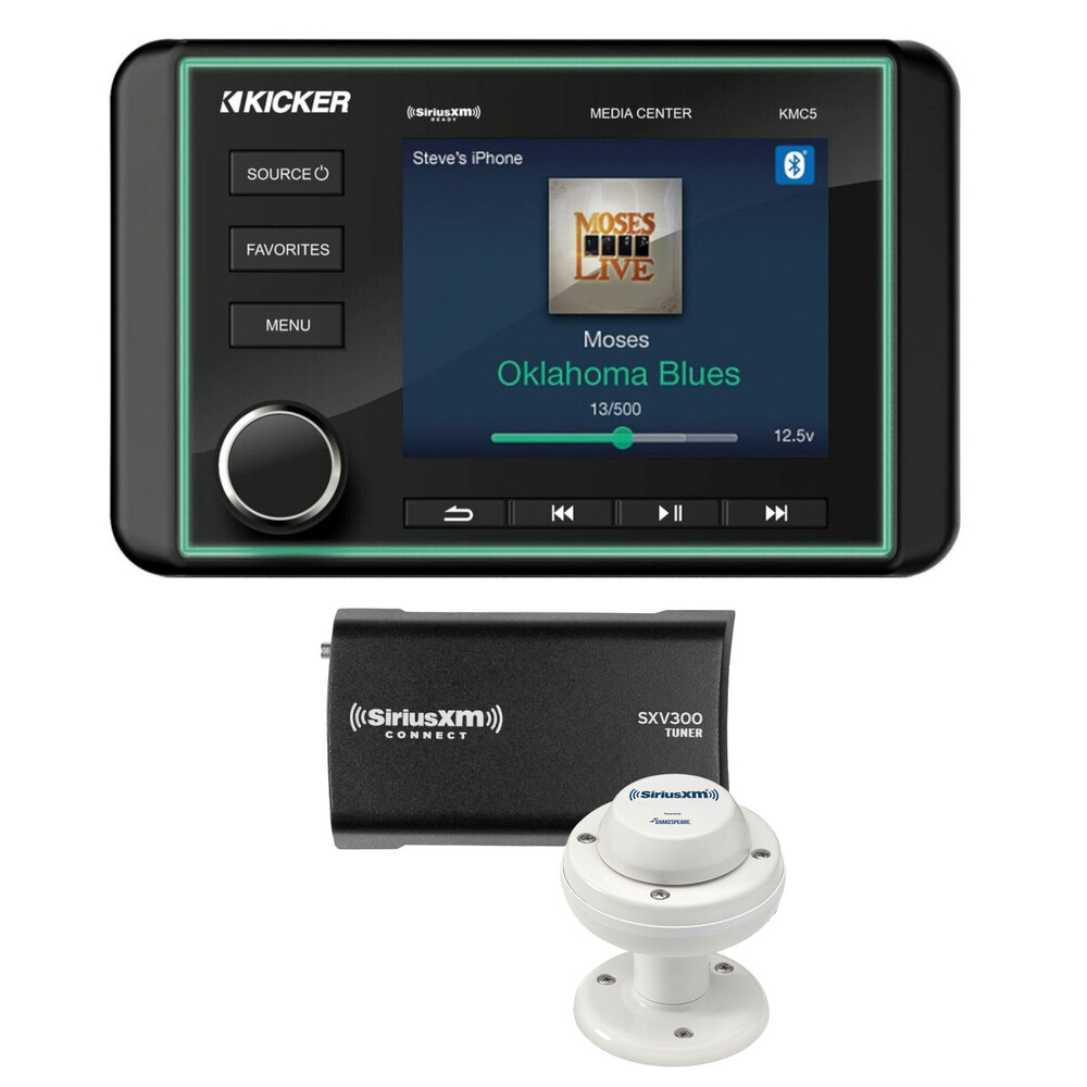 Морской мультимедийный ресивер Kicker 46KMC5 Custom Fit SiriusXM SXV300M1 107790₽