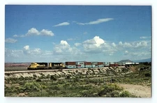 Santa Fe Railroad Container Train Prewitt New Mexico Vintage Postcard