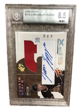 Jason Spezza 2002/03 UD SPX Jersey Auto #175 Graded BGS 8.5 NM-MT+
