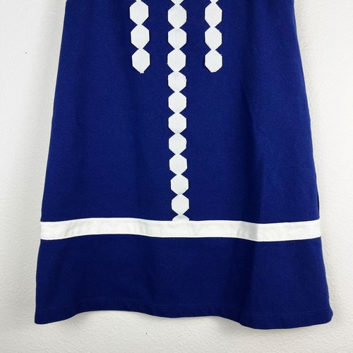Gymboree Mod About Orange Geo Shift Dress Navy Blue White Geometric Size 7 - Picture 5 of 9