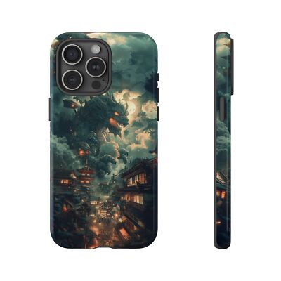 Phone Case for iPhone, Pixel, Galaxy - Kaiju Dragon Monster City Attack Cover