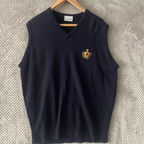 GLENBRAE MENS JUMPER SLEEVELESS SIZE UK XL NAVY eBay