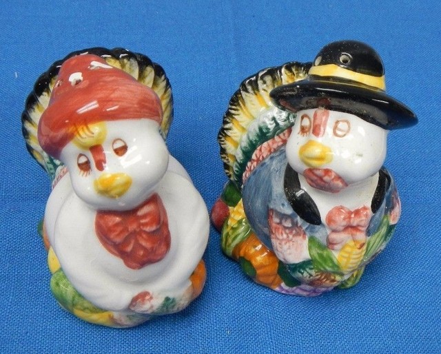 Ceramic Salt n Pepper Shakers, Ma & Pa Turkey eBay