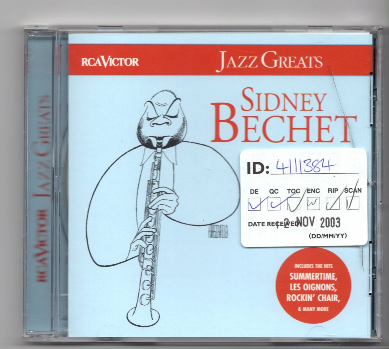 (JG158) Jazz Greats: Sidney Bechet - 1998 CD