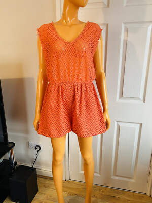 chinese dress ladies Fortune Lace Trim Mesh Midi Dress Orange