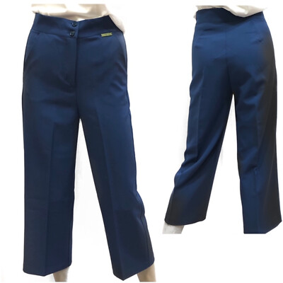 Maidoma Damen Hose Palazzo Pants Capri Blau Sommer High Waist Casual Party