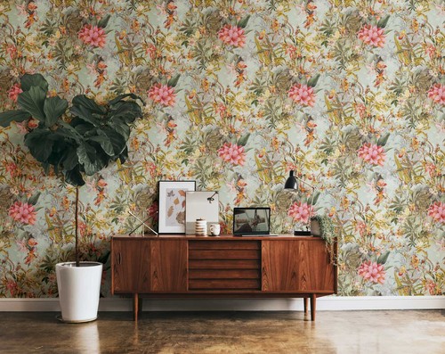 Tapete Vlies Blumen Vintage Floral grün bunt Dream Flowery 38177-1 (8,50€/1qm) - Bild 4 von 4