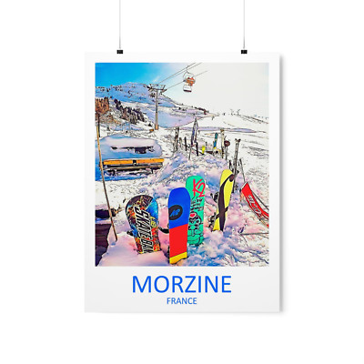 Morzine Poster Print Canvas, Home Decor, Travel Souvenir, Gift For Travel Lover