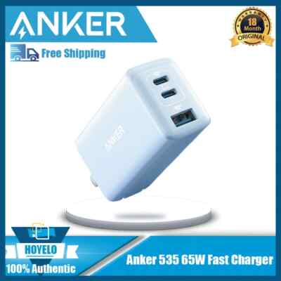 Anker 535 Fast Charger GaNPrime 65W PPS 3-Port Compact Foldable
