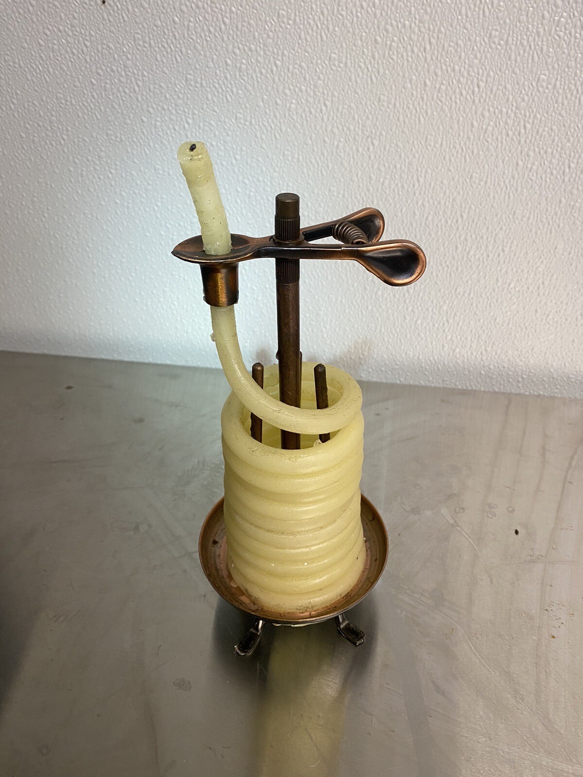 Candle by the Hour 48-Hour Vertical Candle, Natural Beeswax with Cotton Wick