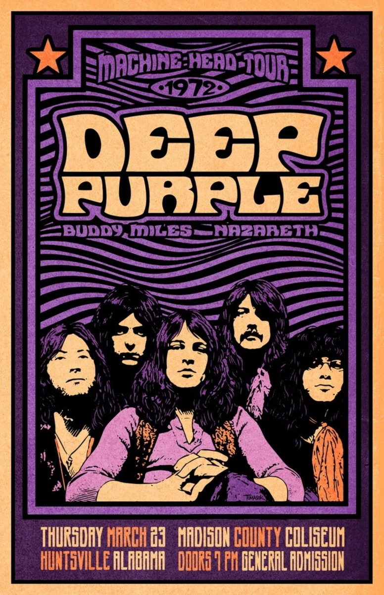 ◼️DEEP PURPLE◼️特大B1◼️ポスター◼️非売品◼️1987◼️当時物◼️激レア物 ディープ・パープル DEEP PURPLE 紫の燃焼 ラストコンサート・イン
