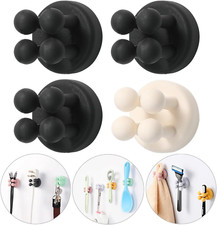 4Pcs Self-Adhesive Hooks Holders - Mounted to Wall Mirror for Clipping  Hanging