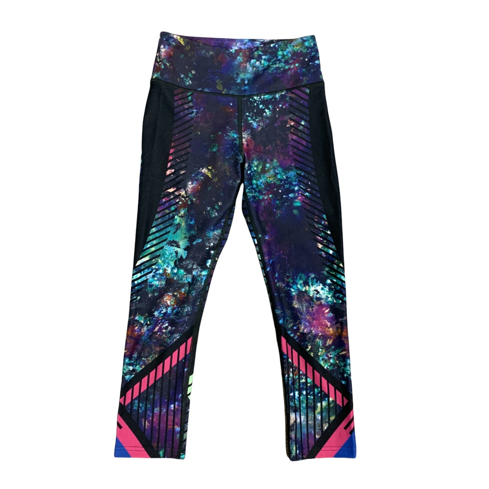 Fila Sport Leggings Women's Size XS Space Abstract Stretch High Rise Pull On