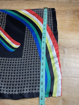 Henri Bendel Logo Large Silk Scarf Multicolored | eBay display picture 3