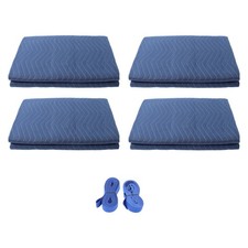 6pcs Moving Blankets 72"X 80" Heavy Duty 4.4lbs Each With Elastic Band