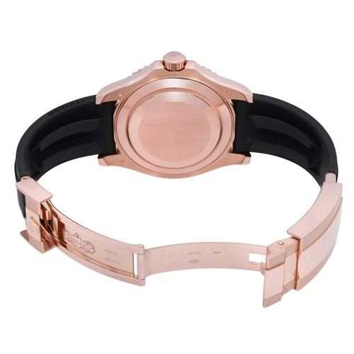 Rolex Yacht Master 40mm 18k Rose Gold Rubber Black Dial Automatic Watch 126655 - Picture 6 of 7