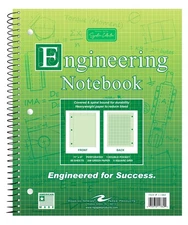 Roaring Spring Engineering Wirebound Spiral Notebook, 8.5"x11", 80 Sheets Per...