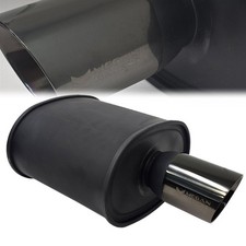 Megan M-bc Turbo Weld On Exhaust Black Muffler Black Chrome Rolled Tip Exhaust