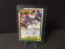 2025 Topps Series 1 1990 Topps Baseball Auto Kenny Lofton #90A-KL Auto INDIANS