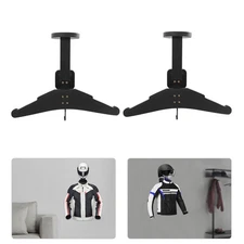 2pcs Motorcycle Helmet Holder Hook Jacket Bag Display Rack Wall Mount Hanger