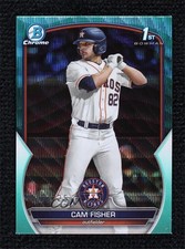 2023 Bowman Draft Chrome Aqua Wave Refractor 17/125 Cam Fisher #BDC-35 0y2q