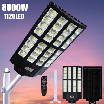 Solar Lights Motion Sensor Dusk To Dawn Super Bright Solar Street Lights 8000W