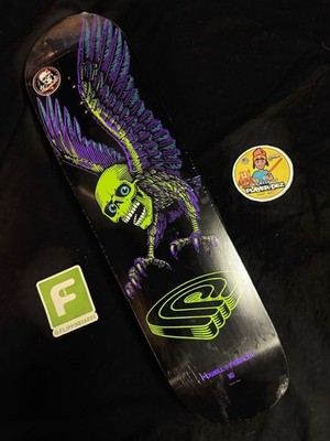 RARE Flying Winged Skull Powell Peralta Shaped Skateboard Deck In Shrink 2015