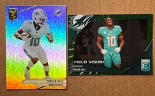 Tyreek Hill 2024 Donruss Elite Silver Foil & Field Vision Football Cards.