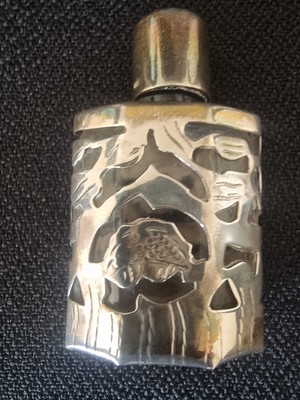ARI D NORMAN SILBER PARFÜMFLAKON A RETRO MINIATUR VINTAGE ACCESSOIRE KLASSIKER