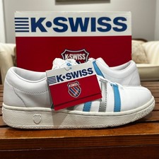K-Swiss Classic Luxury Edition Women 9 White Blue Silver 9001171 Sneakers